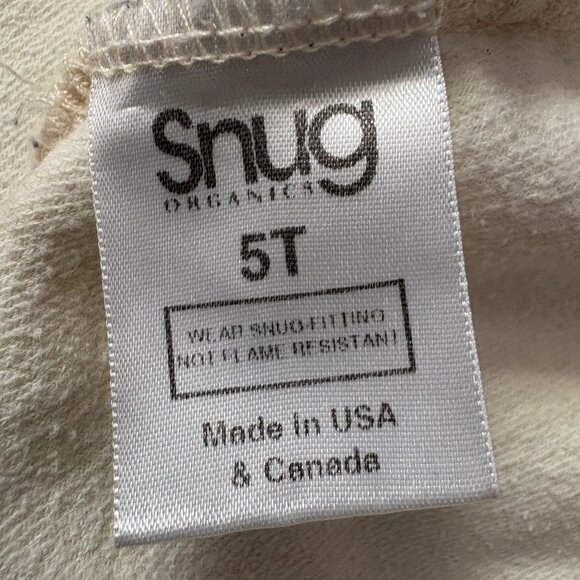 Organic cotton sherpa sleeper for toddlers, size 4T-5T. Made in USA! - Picture 2 of 9